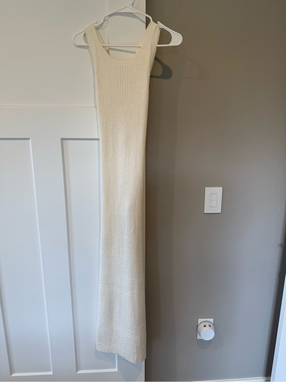 Saturday Sunday by Anthropologie Sleeveless Knit Maxi Dress in Ivory